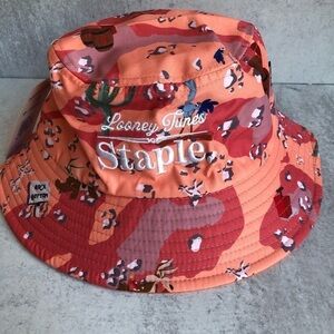 Staple Looney Tunes Terracotta Bucket Hat Small/Medium NWT